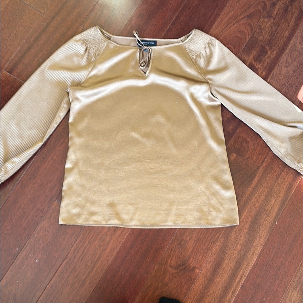 Chico's Gold Satin Blouse